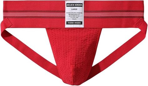 Arjen Kroos Men's Athletic Supporter Workout Running Jockstrap Underwear With Wide Band,RED-AK7004,Small at Amazon Men’s Clothing store Athletic Supporter, Workout Running, Wide Bands, Clothing Store, For Free, Running, Band, Red