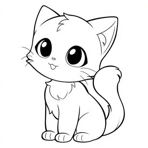 Kitty Illustrations: Clip Art Cats Collection Kitty Coloring Pages Free Printable, Mini Cat Drawing, Free Clip Art Printables, Cat Coloring Pages Free Printable, Cute Cat Coloring Pages, Kitten Coloring Pages, Kittens Coloring, Cat Coloring Pages, Cute Kitties