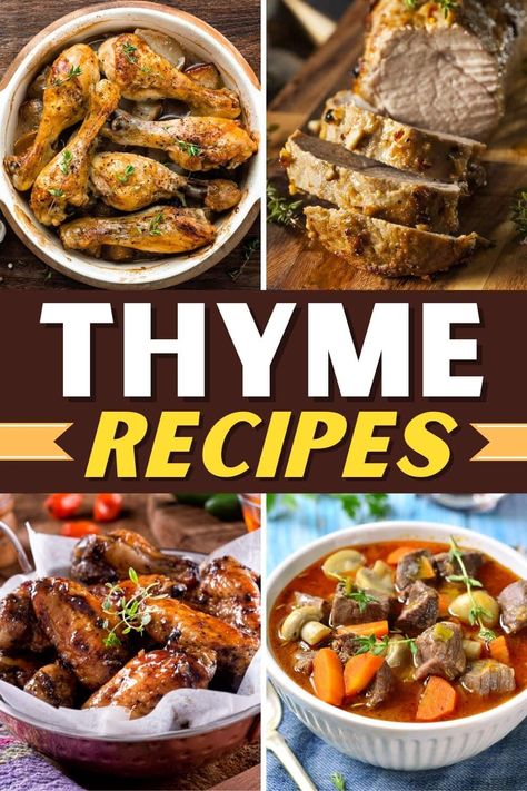 Recipes With Thyme, Cooking With Fresh Herbs, Thyme Herb, Thyme Recipes, Light Salad, Clam Recipes, Juicy Steak, Chicken Pot Pie Recipes, Creamy Mashed Potatoes