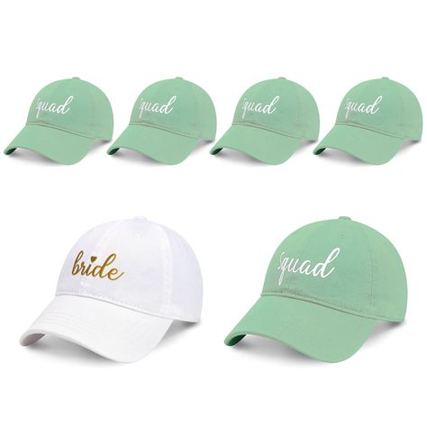 PRICES MAY VARY. 【Bachelorette Hat】 You will receive a total of 6 bridesmaid hats, including 1 "Bride" bachelorette hat and 5 "Bride Squad" bachelorette hats. These bride squad hats feature embroidered text, making them look more exquisite and attractive 【Bachelorette Party Favors】 You can serve the bachelorette hats for women as a party symbol, you can wear them to take part in the bachelorette party ; And they are appropriate for daily occasions, such as beach, camping, family barbecues, summe Bridesmaids Hats, Bridesmaid Hats, Hat For Wedding, Bachelorette Party Hat, Bachelorette Hats, Camping Family, Embroidered Text, Bride Bachelorette, Bride Squad