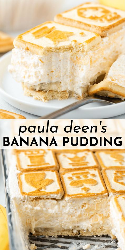 Banana Pudding With Pound Cake, Paula Dean Banana Pudding Recipe, Paula Seems Banana Pudding, Ain’t Your Mommas Banana Pudding, Lorna Doone Banana Pudding, Banana Pudding Squares, Banana Pudding With Meringue Topping, Paula Deans Banana Pudding Yo Momma, Not Yo Mommas Banana Pudding Paula Deen