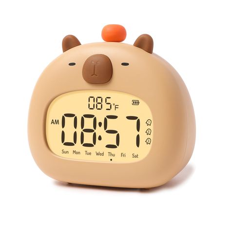 PRICES MAY VARY. ⏰【Classic Alarm Clock】CapybaraAlarm Clock is a typical kid's alarm clock with a fun kapi bara shape that can be used as a bedroom or desk decoration. Kapybara alarm clock for kids can cultivate healthy sleep habits. ⏰【Warm Night Light】The digital alarm clock can adjust the brightness freely, you can adjust the brightness to use for a cozy sleeping atmosphere or for night lighting. The night light clock also comes with a delayed light off function, set the delayed light off time Amazon Unique Products, Things To Buy For Christmas, Cool Things To Buy For Your Room, Cute Things To Buy On Amazon, Cute Stuff To Buy, Presents For Guys, Bedrooms Simple, Alarm Clock Cute, Alarm Ringtone