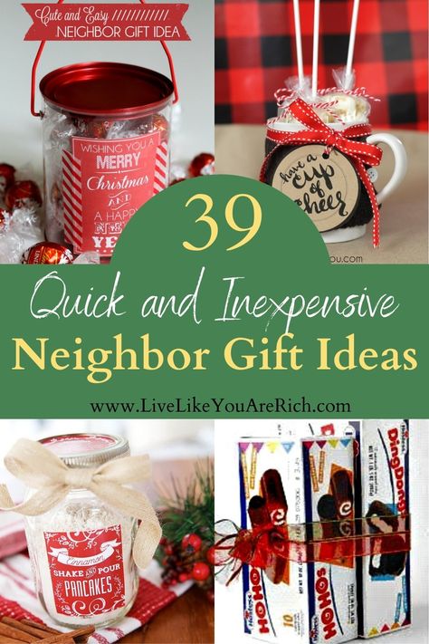 Looking for Christmas gift ideas for your neighbors? Neighbor gifts are always nice to give and receive. In the past few years, I’ve really enjoyed giving gifts to those people who mean a lot to my family. Although I love gift giving, for budgeting and time purposes I have to be sure that I’m giving out inexpensive and quick neighbor gifts. Here are some ideas I liked that I thought I would share with you. Neighbor Gifts For Christmas, Neighborhood Christmas Gifts, Christmas Neighbor Gifts, Neighbor Gift Ideas, Quick Christmas Gifts, Christmas Neighbor, Inexpensive Christmas Gifts, Inexpensive Christmas, Give And Receive