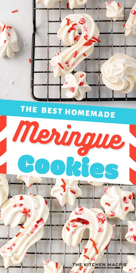 Easy Meringue Recipe, Egg White Cookies, Homemade Meringue, Easy Meringue Cookies, Light Cookies, Easy Meringues, Perfect Meringue, Egg White Recipes, Meringue Cookie Recipe