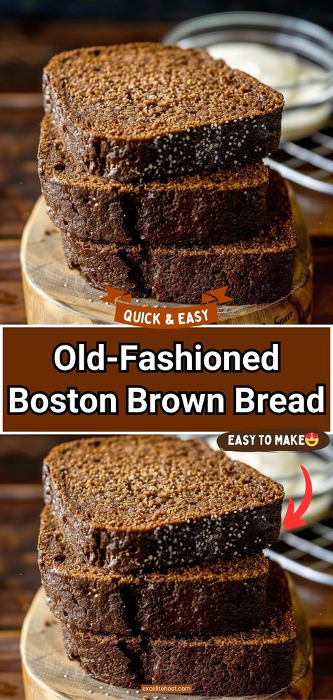 Ingredients:1 cup whole wheat flour1 cup cornmeal1 cup rye flour1 teaspoon baking soda1 teaspoon salt1/2 teaspoon ground cinnamon1/2 teaspoon ground Old Fashioned Boston Brown Bread, New England Brown Bread, Boston Brown Bread Recipes Easy, Dark Brown Bread Recipe, Dark Brown Bread, Brown Bread Recipes Easy, Brown Bread Recipes, Homeschool Baking, Savory Bread Recipes