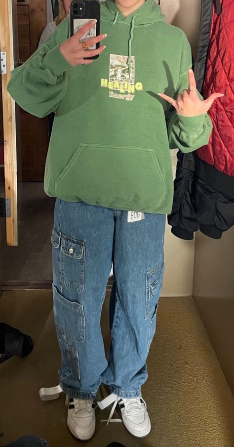 Green Blue Outfit Men, Hoodie Outfit Masc, Sage Green Hoodie Outfit, Blue And Green Outfit Men, Blue And Green Outfit Aesthetic, Green Hoodie Outfits, Green Hoodie Outfit Aesthetic, Dark Green Hoodie Outfit, Green Hoodie Aesthetic