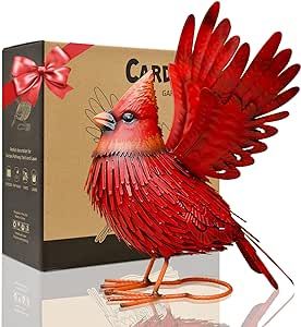 Amazon.com: Cardinal Garden Decor Metal Yard Art Gifts - Garden Sculptures & Statues Large Red Bird Outdoor Decor,Gifts for Christmas/mom/Grandma/Wife/Daughter/Sister/Aunt/Grandma,Birthday Gifts for Women,Mother : Patio, Lawn & Garden Beautiful Home Gardens, Statue Decoration, Garden Sculptures, Birthday Gifts For Grandma, Metal Yard Art, Bird Statues, Fall Outdoor Decor, Metal Birds, Red Bird