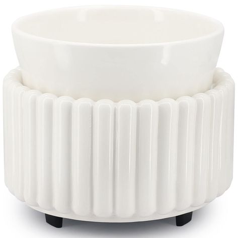 PRICES MAY VARY. 【DESIGN OF 3 IN 1】: This is a 3 in 1 wax melt warmer, it can be used to diffuse the scent of essential oil, jar candles and wax cubes, making our whole space sweet. This wax burner includes a 59-inch power supply Line with easy on-off roller switch, a removable dish for wax melts, and a warming plate for candles. So it is very convenient to use. 【PREMIUM MATERIAL】: The appearance of this wax warmer is a delicate and elegant ceramic, which is both beautiful and easy to clean. 【SM Scentsy Wax Warmer, Candle Wax Warmer, Electric Wax Warmer, Wax Melter, Elegant Candles, Wax Melt Warmer, Home Fragrance Accessories, Wax Melters, Home Office Bedroom