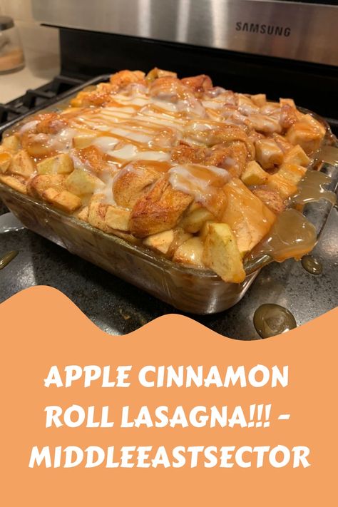 Apple Cinnamon Roll Lasagna!!! - middleeastsector https://middleeastsector.com/apple-cinnamon-roll-lasagna/ Cinnamon Roll Lasagna, Lasagna Rolls Recipe, Apple Cinnamon Recipes, Lasagna Roll, Classic Lasagna, Diced Apples, Lasagna Rolls, Apple Filling, No Noodle Lasagna