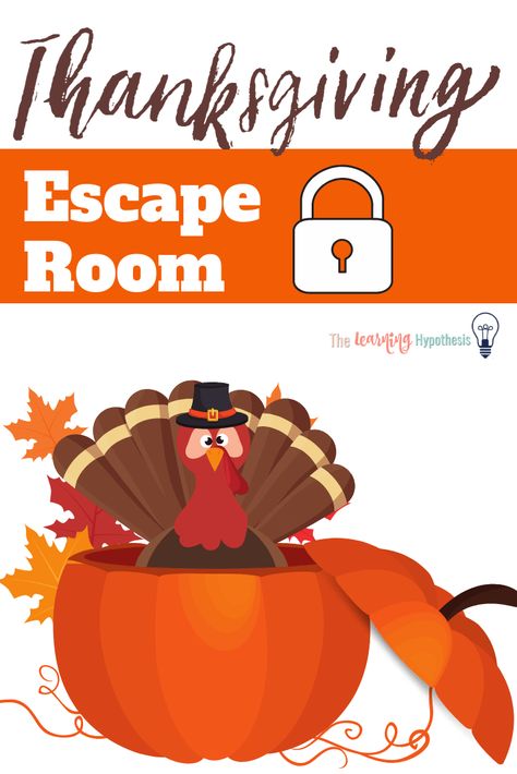 Thanksgiving Mystery Game, Thanksgiving Escape Room Free Printable, Thanksgiving Escape Room Free, Thanksgiving Escape Room, Thanksgiving Middle School, Thanksgiving Stem, Escape Room Diy, 4th Grade Activities, Discovery Zone