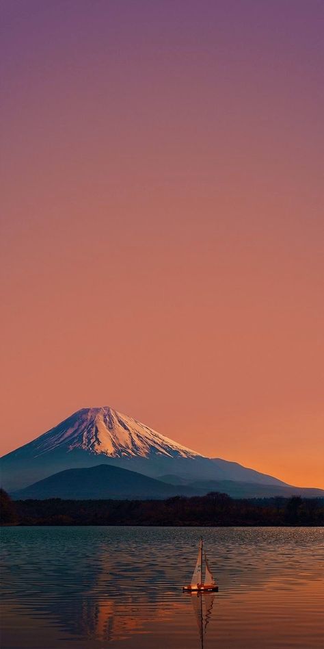 Mountain Sunset Wallpaper, Gunung Fuji, New Nature Wallpaper, Best Nature Wallpapers, Iphone Wallpaper Video, View Wallpaper, Mountain Sunset, Sunset Wallpaper, Smartphone Wallpaper