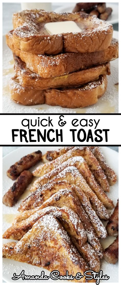 Quick French Toast, Oven French Toast, French Toast Recipe Cinnamon, French Toast Batter, Homemade French Toast, Easy French Toast Recipe, Best French Toast, Make French Toast, Cinnamon French Toast