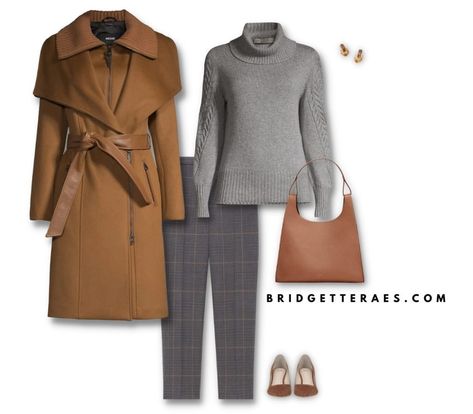 How to Style a Camel Coat: Five Stylish Ways to Wear a Camel Coat this Fall - Bridgette Raes Style Expert Gray And Camel Outfit, Grey And Camel Outfit, Camel And Grey Outfit, Gray Outfits, Camel Outfit, Camel Coat Outfit, Olive Leggings, Black Wardrobe, Over 60 Fashion