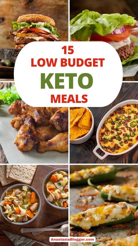 If you need some tasty keto recipes that won't break the bank, then I have here 15 low budget keto meals you can whip up in no time! Keto Meals On A Budget, Fingerfood Baby, Meals On A Budget, Keto On A Budget, Keto Dinners, Keto Meal Prep, Keto Recipes Dinner, Keto Food, Diets For Beginners