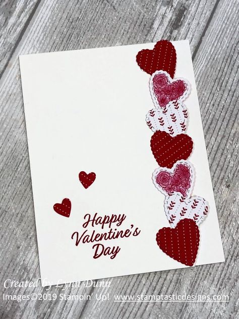 Valentines Day Card Ideas - Stepped Up Small Hearts Valentines Day Card Ideas, Valentines Day Cards Diy, Simple Card Designs, Valentines Day Cards Handmade, Homemade Valentines Day Cards, Happy Valentines Day Images, Valentine Cards Handmade, Valentines Day Funny, Valentine's Day Printables