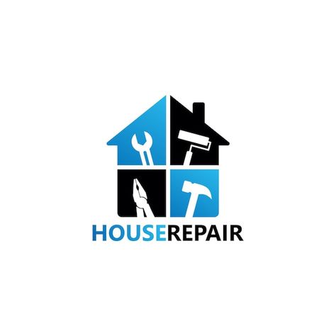 House Repair Logo, Reno Icon, Home Renovation Logo, Home Repair Logo, Renovation Logo, Business Llc, Build Logo, Maintenance Logo, Roofing Logo