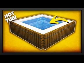 Minecraft - How To Make A NEW Working Hot Tub - YouTube How To Make A Hot Tub In Minecraft, Minecraft Hot Tub, Minecraft Cool, Youtube Minecraft, Construction Minecraft, Minecraft Decoration, Minecraft Mansion, Minecraft World, Minecraft Servers