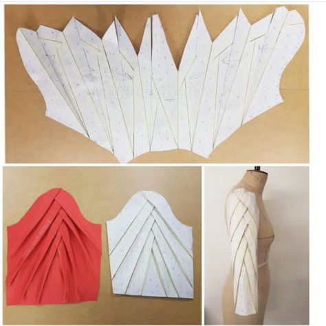 Mode Origami, Pola Blus, Sewing Sleeves, Origami Dress, Pattern Draping, Sew Ins, Flowers Fabric, Sleeves Designs For Dresses, Diy Sewing Clothes