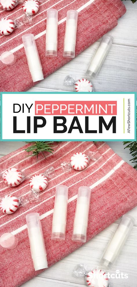 Peppermint Lip Balm Recipe, Diy Peppermint Lip Balm, Lip Balm Recipe, Diy Lip Balm Recipes, Balm Recipe, Peppermint Lip Balm, Lip Balm Recipes, Homemade Lip Balm, Diy Lip Balm