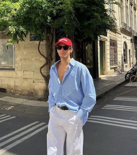 Europe Vacation Outfits Men, Men Linen Outfit Summer, Ny Fits, Spain Fits, London Streetwear, Preppy Streetwear, Italy Fits, Spiritual Fashion, London Boy