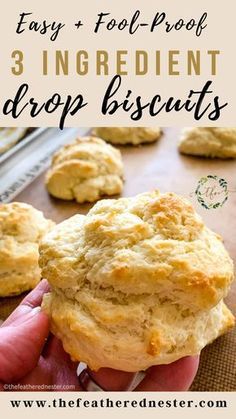 7 Up Biscuits Recipe, Homemade Biscuit Recipe, Homemade Drop Biscuits, Quick Biscuits, Easy Drop Biscuits, Homemade Biscuit, Drop Biscuits Recipe, Easy Homemade Biscuits, Making Biscuits