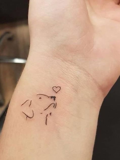 Rich Simple Pet Tattoo - Best Pet Tattoos - Best Tattoos - MomCanvas Timeless Tattoo, Minimal Tattoo Design, Brides With Tattoos, Small Girl Tattoos, Simple Tattoo Designs, Collar Bone Tattoo, Dainty Tattoos, Wrist Tattoo, Best Tattoo Designs