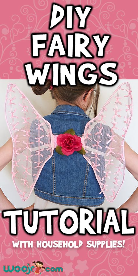 How To Make Fairy Wings Diy Easy, Diy Fairy Wings Tutorial, Diy Fairy Wings Easy, Diy Wings Costume, Fairy Wings Tutorial, Boy Fairy, Wings Tutorial, Fairy Diy, Diy Fairy Wings