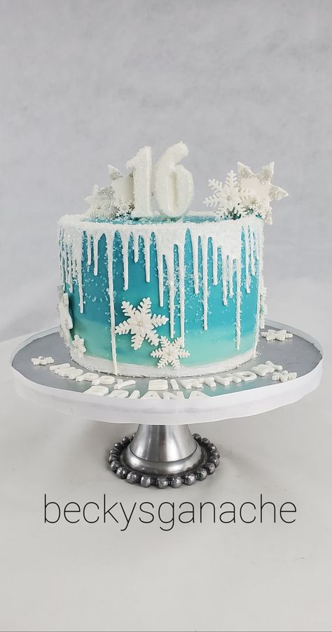 Snow Themed Cake, Winter Wonderland Sweet 16 Cake, Snowflake Cake Birthday, Winter Theme Birthday Cake, Winter Birthday Cake Ideas, Winter Wonderland Cake Ideas, Winter Themed Cake, Arctic Cake, Seal Cake