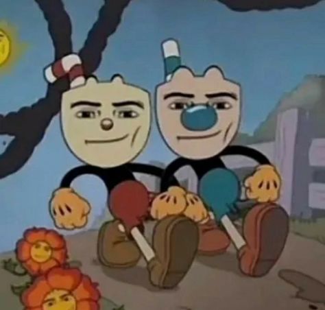 Cursed Cuphead Images, Cuphead Pfp Icon, Mugman Pfp, Cursed Funny Images, Cuphead Pfp, Pfps Funny, Cuphead Memes, Roblox Man Face, Roblox Face