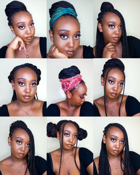 I did a tutorial in 13 ways to style knotless braids on my YouTube channel check out the link below Style My Braids, Ways To Style Knotless Braids, Ways To Style Knotless, Style Knotless Braids, Style Knotless, Big Braids, Quick Braided Hairstyles, 4c Hair, Knotless Braids