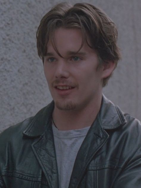 Ethan Hawke as Jesse in the movie Before Sunrise 1995 Before Sunrise Trilogy, Before Trilogy, Sean Leonard, Movie Nerd, Oh Captain My Captain, Ethan Hawke, Captain My Captain, Dead Poets Society, Richard Madden