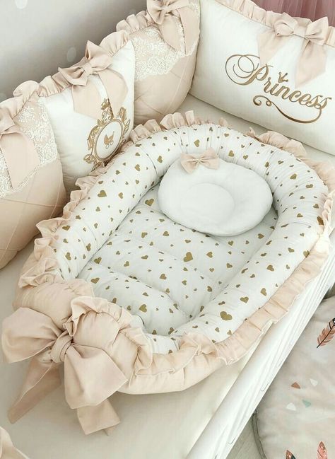 Crib Pillow, Canopy Crib, Baby Girl Crib Bedding Sets, Crib Pillows, Cozy Baby Room, Baby Crib Sets, Girl Crib Bedding Sets, Baby Nest Bed