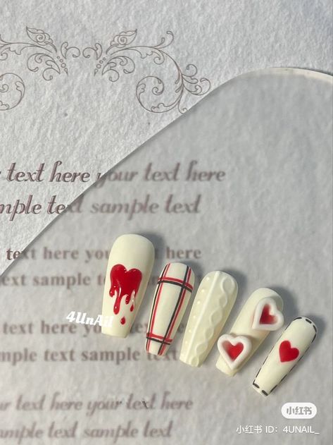 Looking for Valentine's Day nails ideas? We've put together a list of the best 10 designs out there—including these heart nail designs. Click through to see them all! Cute Valentine Nails, Heart Nails Tutorial, Neutral Nail Art Designs, Nail Art Simple, Heart Nail Designs, Fake Nails Designs, Punk Nails, Valentine Nails, Heart Nail