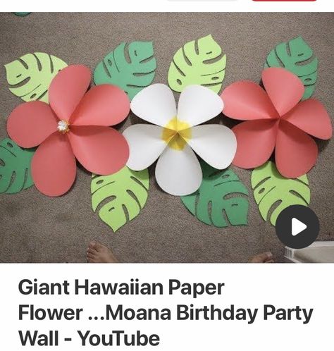 Pinterest Party Crafts, Moana Birthday Party Theme, Flowers Template, Festa Moana Baby, Moana Themed Party, Tropical Birthday Party, Luau Party Decorations, Aloha Party, Hawaiian Party Decorations