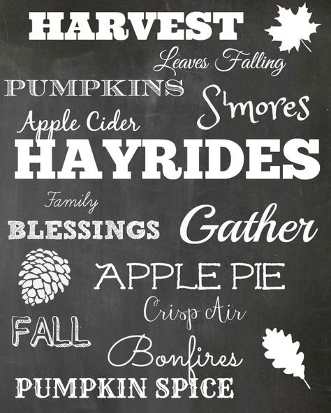 Fall Chalkboard Signs, Chalkboard Fall, Free Chalkboard Printables, Fall Subway Art, Fall Bonfire, Fall Chalkboard, Stencil Decor, Chalkboard Printables, Chalkboard Designs