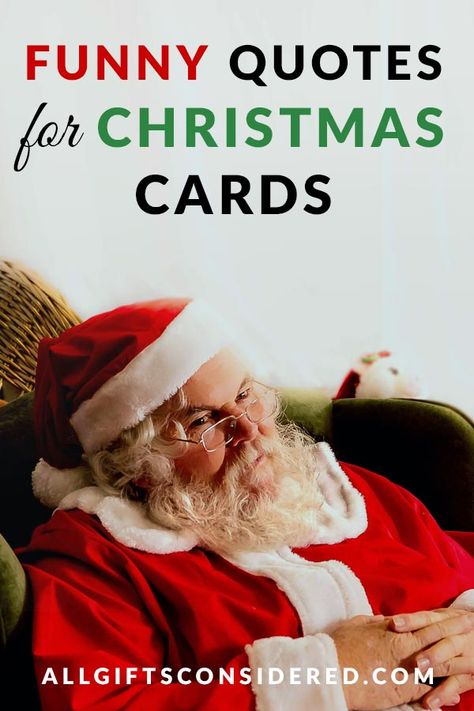 We've collected the 100 most laugh-inducing funny Christmas card messages for you to send your loved ones the perfect Christmas cards. Christmas Quotes For Cards, Christmas Card Messages Funny, Funny Christmas Card Sayings, Merry Christmas Card Messages, Holiday Card Quotes, Quotes For Cards, Christmas Gift Quotes, Funny Christmas Quotes, Movies Family