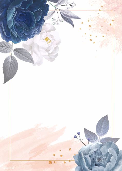 Blue roses themed card template vector | premium image by rawpixel.com / Minty Wedding Invitation Background, Invitation Background, 카드 디자인, Floral Border Design, Framed Wallpaper, Flower Background, Flower Background Wallpaper, Floral Poster, Blue Roses