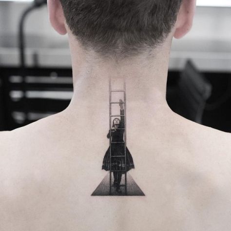 Ladder Tattoo, Shock Mansion, Fashion Tattoo, Grunge Tattoo, Neck Tattoos Women, Tattoo Now, Neck Tattoos, E Tattoo, Tattoo Life