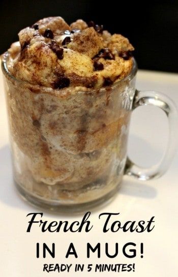 French Toast In A Mug, Breakfast In A Mug, Single Serve Breakfast, Easy French Toast Recipe, French Toast Roll Ups, Classic French Toast, Overnight French Toast, Single Serving Recipes, French Toast Easy