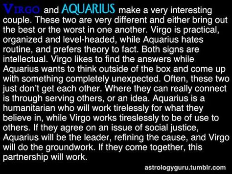 Virgo and Aquarius Virgo And Aquarius Compatibility, Aquarius And Virgo, Aquarius Relationship, Virgo Relationships, Aquarius Dates, Virgo Compatibility, Aquarius Compatibility, Virgo Aquarius, Dates Ideas