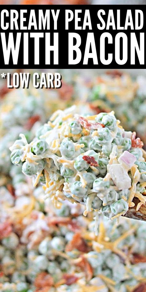 Salad Ideas Low Carb, Cauliflower Pea Salad Recipes, Low Carb Cold Side Dishes, Keto Side Dishes Easy Cold, Low Carb Pea Salad, Keto Pea Salad Recipes, Low Carb Salad Ideas, Keto Cold Salad Recipes, Easy Low Carb Salads