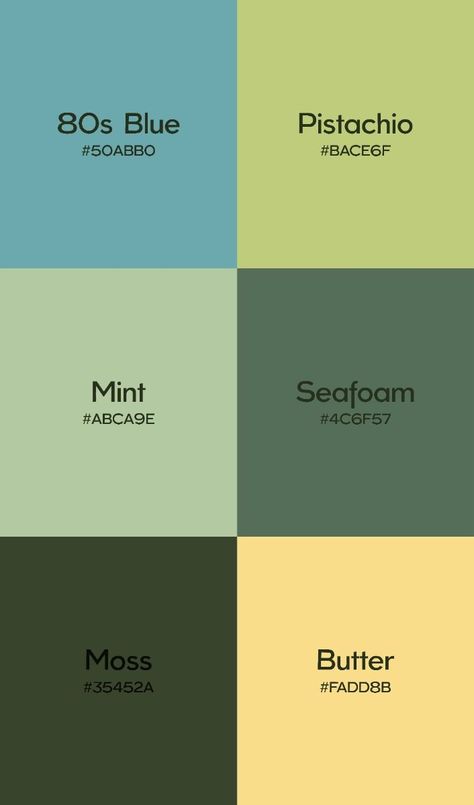 Color Palette for Graphic Designers, Brand Identity, Logo Design, Art & Other Creative Pursuits Light Blue Green Yellow Color Palette, Pistachio Colour Palette, Fresh Green Color Palette, Color Palette Green And Yellow, Bright Green Palette, Creative Color Palette Graphic Design, Green Yellow Blue Color Palette, Eco Color Palette, Bright Green Color Palette