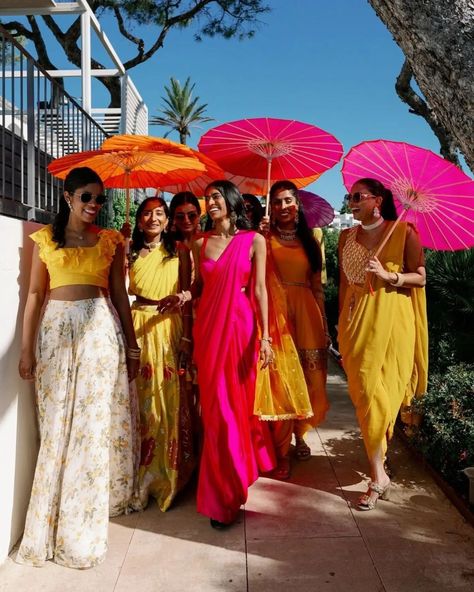 From a healthy glow to a colorful show!✨🍃 Wrapped in tradition and love at the Haldi, then stepping out with my bridesmaids in vibrant hues and parasols 💛💖🌸 Let’s make this celebration as bright as our outfits! 🌟💫 . . Captured beautifully by @mohsinaliphotography, planned to perfection by @crystaleventsbarcelona, and made magical with @carlosfelix_weddings @m4uevents @avani_patell @jshah227 @masiacasadelmar 🌸💫 . . . #indianwedding #haldiceremony #haldidress #haldioutfit #haldibride #haldilehe... Haldi Dress, Haldi Outfit, Bridal Photography Poses, Haldi Ceremony, Bridal Photography, Stepping Out, Healthy Glow, Indian Wedding, Photography Poses