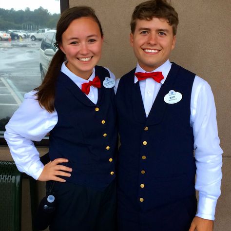 Main Street PAC Shift | Courtney's Disney College Program | Fall Advantage 2014, Vacation Planner, Walt Disney World #disneycollegeprogram #dcp #disney #waltdisneyworld #blog #pacshift #mainstreetpac #mainstreetusa Disneyland Employee Uniforms, Disney Cast Member Costumes, Disney Employee, Disney Internship, Main Street Usa Disney World, Employee Uniform, Disney Cast Member, Disney Lifestyle, Disney College