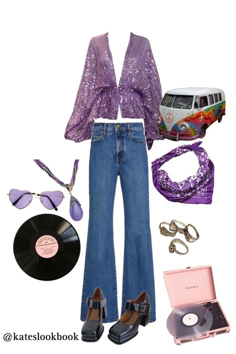 Hippie outfit, boho outfit, hippie fashion, bohemian fashion, earthy outfit, nature outfit, hiking outfit, biology student outfit, camping outfit, festival outfit, party outfit, school outfit, college outfit, study outfit, cottagecore outfit, 70s outfit, 70s fashion, 70s hippie, summer outfit 70s Outfits Colorful, 70s Abba Outfit, 70s Fashion Costume, How To Style Strappy Dress, 70s Disco Outfit Aesthetic, 70s Purple Outfit, 70s Fashion Purple, 70s Asthetics Outfit, Cottagecore Glam Outfit