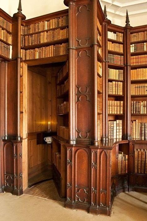 14 Secret Bookcase Doors You Wish You Had In Your House Dold Dörr, Secret Passages, Secret Passageways, Bookcase Door, Dream Library, Beautiful Library, Old Library, Library Shelves, Hidden Rooms