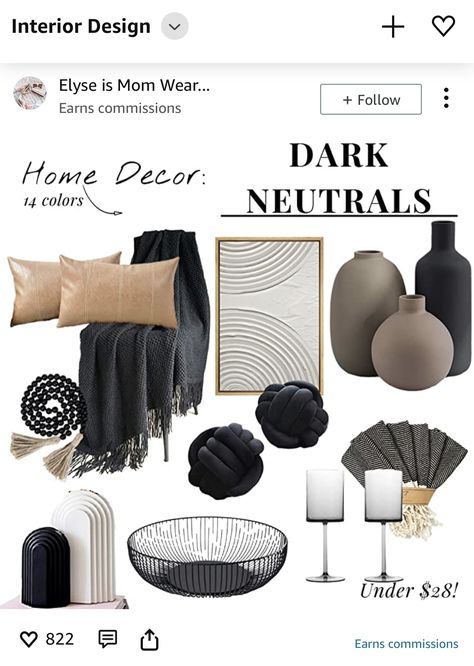 Dark Neutrals, Dark Home Decor, Small Apartment Decorating, Apartment Decor Inspiration, Decor Home Living Room, Apartment Inspiration, Living Room Inspo, New Living Room, Paint Colors For Home