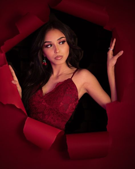 Creative Photography using ripped paper 📄 Paper Photoshoot, Paper Rip, Paper Photography, Ripped Paper, Model Beauty, Creative Portraits, Creative Photography, Red Formal Dress, Peplum Dress