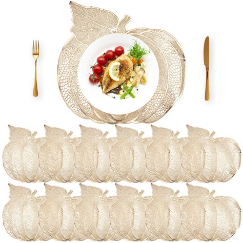 PRICES MAY VARY. Quantity Size: you will receive 12pcs pumpkin place mats, each placemat measures about 17 x 16 inches/ 42 x 40 cm, sufficient quantity and large enough size to meet your daily or Halloween, Thanksgiving table decoration needs Reliable Material and Quality: this set of pumpkin placemats are made of quality vinyl material, which is safe, stain resistant, nonslip and insulating, and the harvest placemats can serve you for a long time Exquisite Design: these Thanksgiving placemats a Thanksgiving Plate Setting Target, Thanksgiving Linen Table Settings, Modern Farmhouse Thanksgiving Tablecloth, Galvanized Thanksgiving Table, Thanksgiving Tablescapes White Plates Black Rim, Pottery Barn Thsnksgiving Table, Thanksgiving Tablescapes With Currier And Ives Plates, Purple Gold Fall Thanksgiving Table, Fancy Plastic Thanksgiving Dinnerware