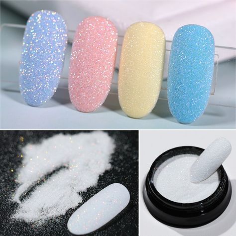 Powder Glitter Nails, Holographic Glitter Nails, Sugar Glitter, Chrome Nail Polish, Sugar Nails, 3d Nail Art Designs, Nail Dust, Powder Nail Polish, Cocoppa Wallpaper